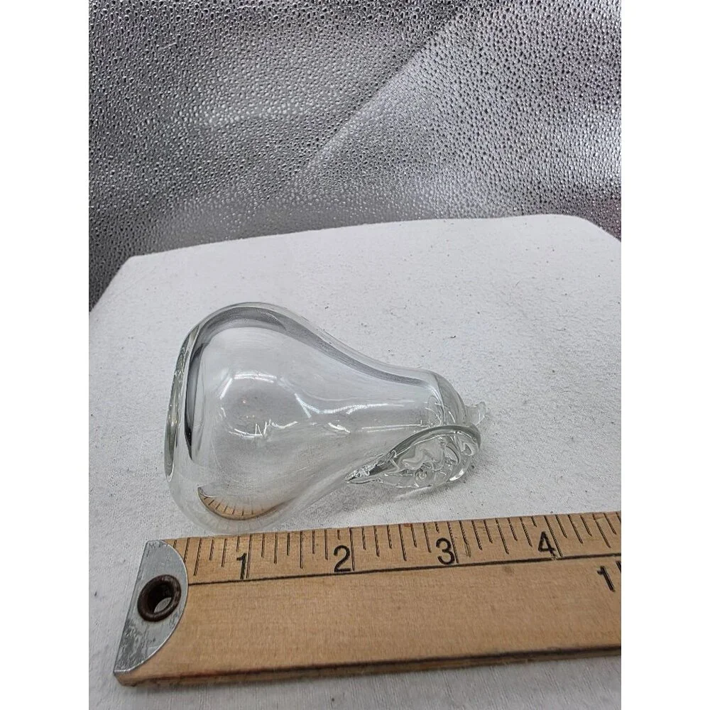 Apple & Pear Clear‎ Glass Figurines  3 Inches